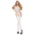 Bombshell - Sheer Corset Set (White)