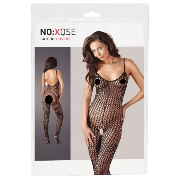 NO:XQSE - Open Net Bodysuit (Black) - XL/XXL