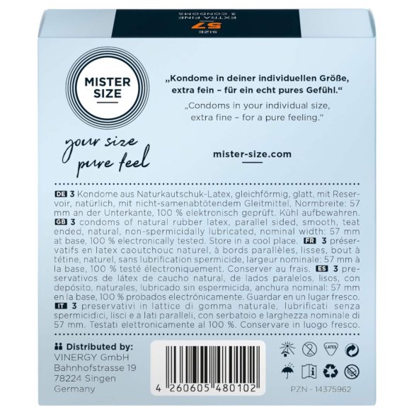 Mister Size Thin Condoms - 57mm (3-pack)