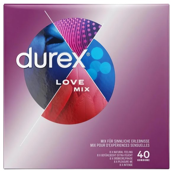 Durex Love Mix - Condom Variety Pack (40 Pieces)