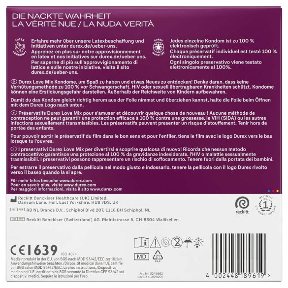 Durex Love Mix - Condom Variety Pack (40 Pieces)