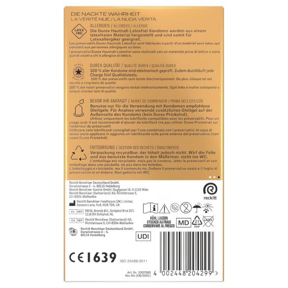 Durex Intimate - Latex-Free Condoms (10 pcs)