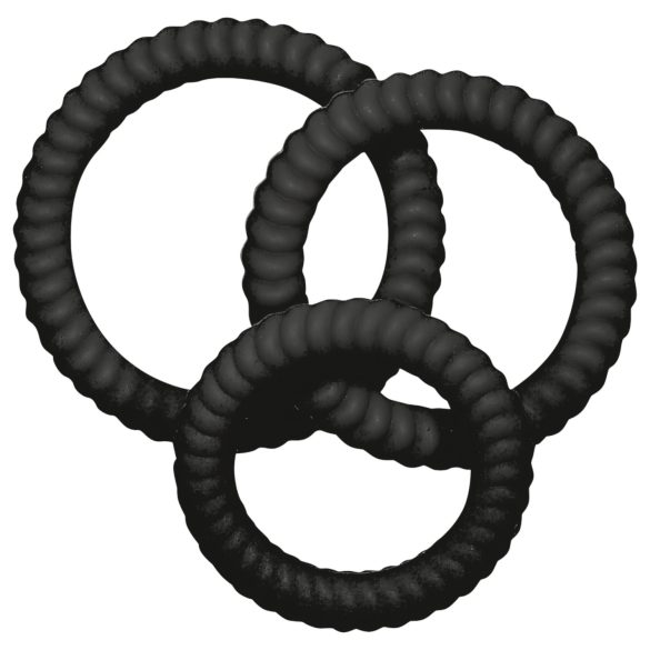 You2Toys - Lust Trio Penis Rings - Black