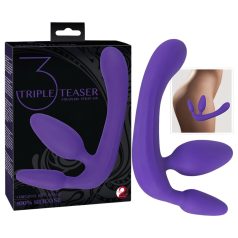 Triple Strap-On Dildo Without Harness (Purple)