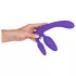 Triple Strap-On Dildo Without Harness (Purple)