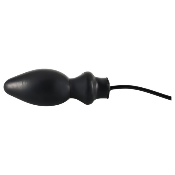 LATEX - Inflatable Large Anal Plug (Black)
