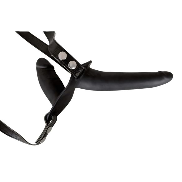You2Toys - Black Silicone Strap-On Duo Dildo