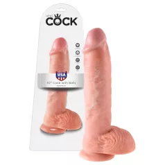 King Cock 10" Large Realistic Dildo (Natural)