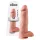 King Cock 12" Realistic Dildo with Balls (Natural)