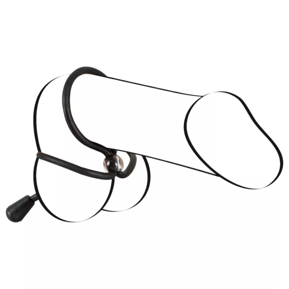 Bad Kitty - Silicone Scrotum & Penis Ring (Black)