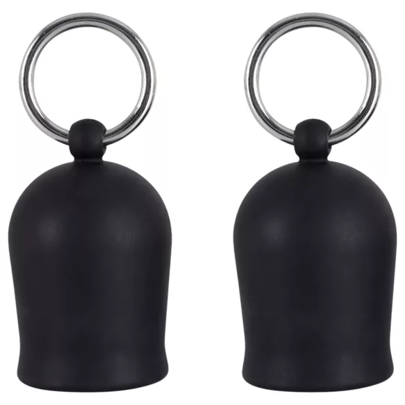 Black Velvets - metal‑ring nipple sucker (black)