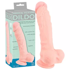 Medical-Grade Silicone Dildo (24cm) - Natural