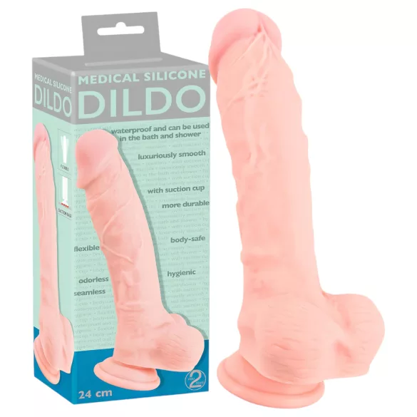 You2Toys - Medical - medical silicone dildo (24 cm, natural)