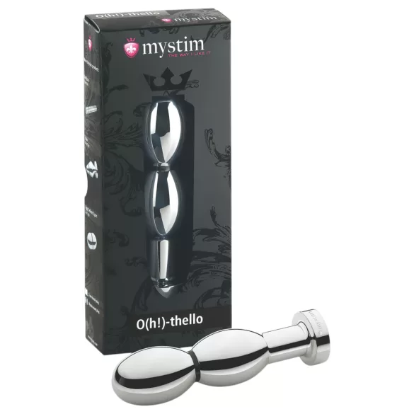 Mystim O(h!)-thello - Silver Electro Rounded Anal Plug