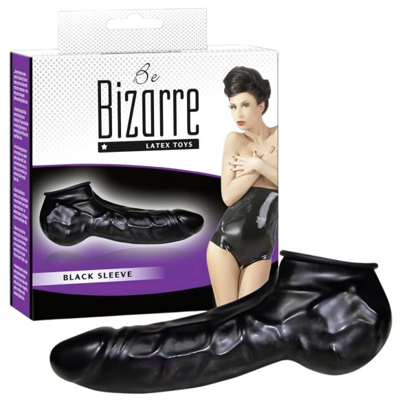 You2Toys - Latex Penis & Testicle Sleeve (Black) - Be Bizarre