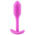 b-vibe Snug Plug 1 - anal plug with internal weight (55g) - pink
