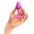 b-vibe Snug Plug 1 - anal plug with internal weight (55g) - pink
