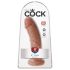 King Cock 8 Dildo (8") - Dark Natural