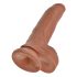King Cock 9" Testicle Dildo (23 cm) - Brown