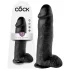 King Cock 12" Large Black Dildo with Balls (30 cm)