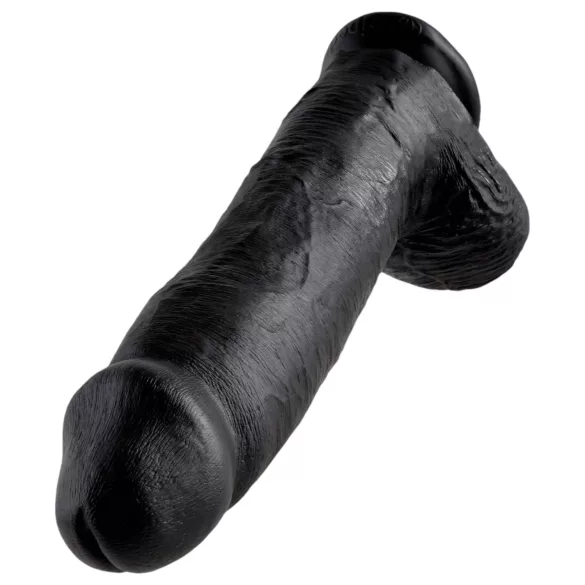 King Cock 12" Large Black Dildo with Balls (30 cm)