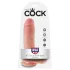 King Cock 8" Realistic Dildo with Balls (20 cm) - Natural