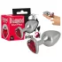 You2Toys - Diamond - 85 g aluminium anal plug (silver-red)