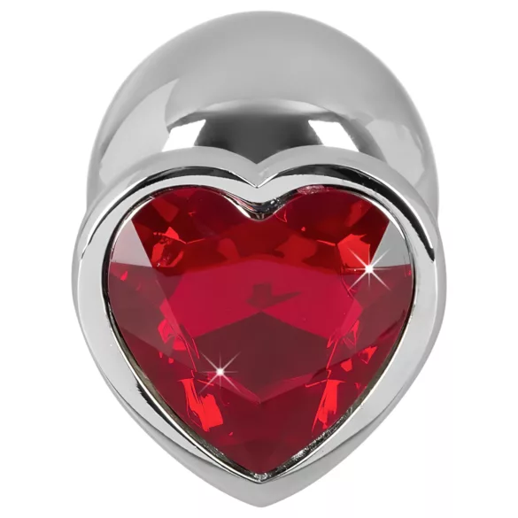 You2Toys - Diamond - 85 g aluminium anal plug (silver-red)