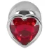 You2Toys - Diamond - 85 g aluminium anal plug (silver-red)