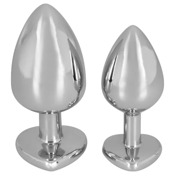 You2Toys - Diamond - 85 g aluminium anal plug (silver-red)