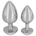 You2Toys - Diamond - 85 g aluminium anal plug (silver-red)