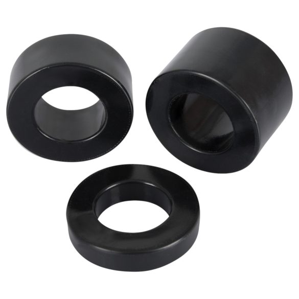 Rebel Ball - Black Penis Ring & Stretcher Set