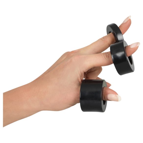 Rebel Ball - Black Penis Ring & Stretcher Set