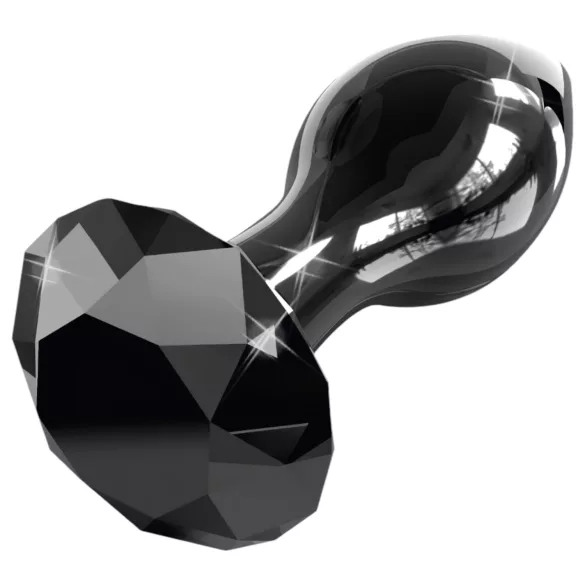 Icicles No. 78 - Sleek Black Glass Anal Plug