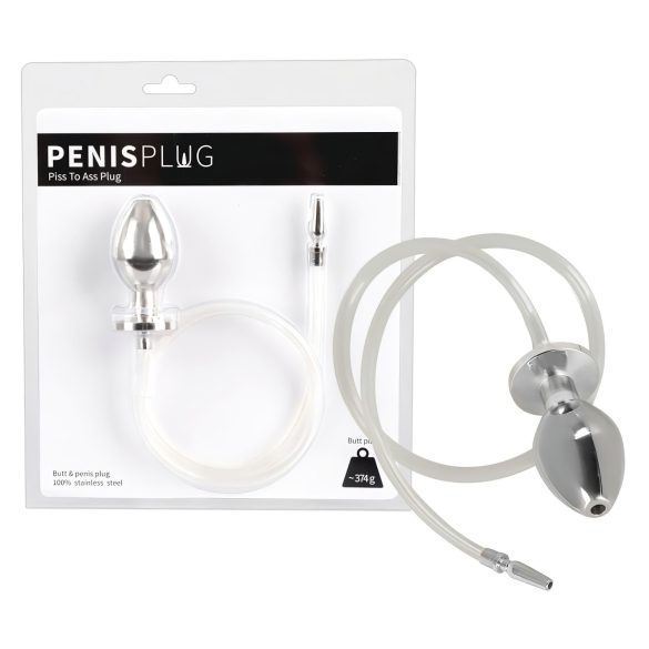 "Hollow Anal Plug with Urethral Expander"