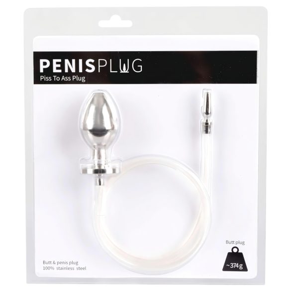 "Hollow Anal Plug with Urethral Expander"