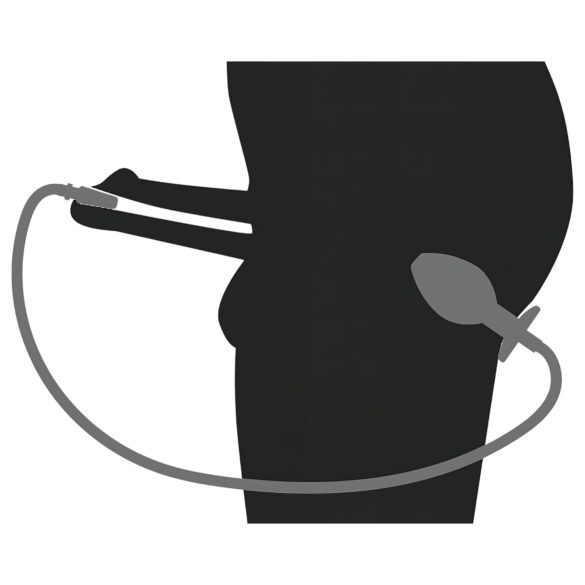 "Hollow Anal Plug with Urethral Expander"