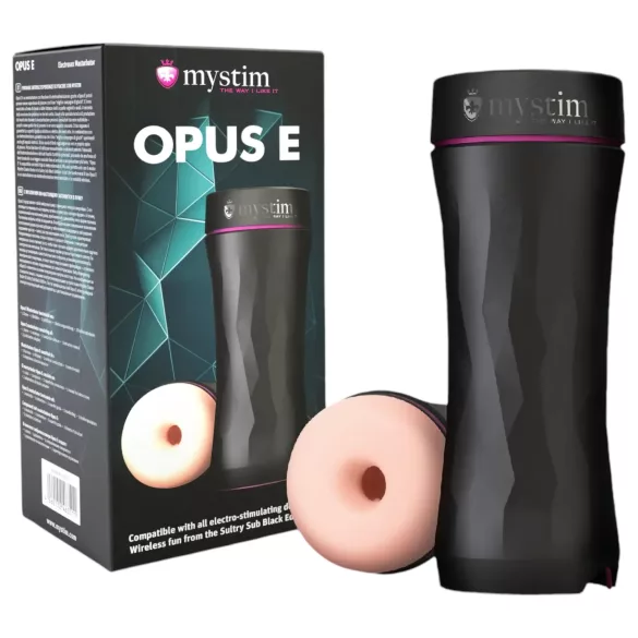 mystim Opus E Donut - electro masturbator (natural-black)
