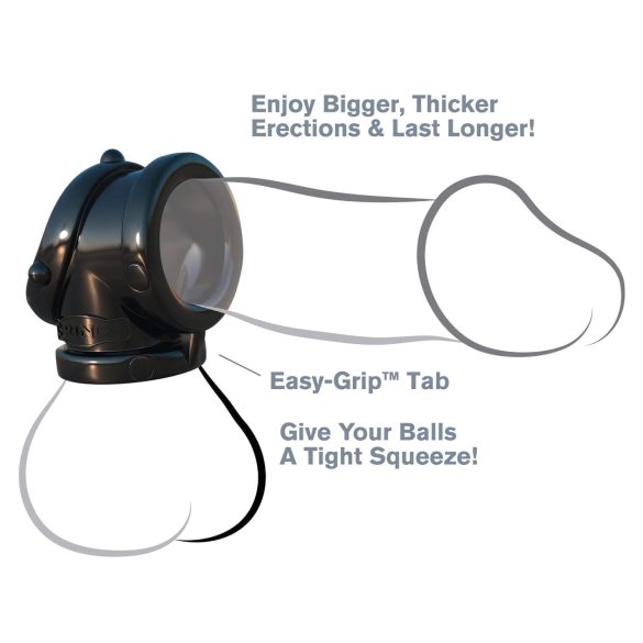 Fantasy Rock Hard - Penis Ring & Scrotum Stretcher (Black)