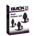 Black Velvet - silicone anal plug set (3-piece) - black
