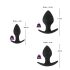 Black Velvet - silicone anal plug set (3-piece) - black