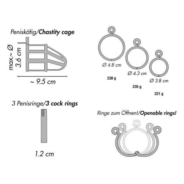 You2Toys - Chastity Cage: Secure Metal Lockable Cage