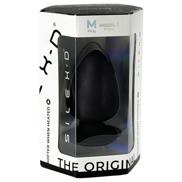 Silexd M - Flexible Anal Plug - 11cm (Black)