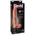 Real Feel Deluxe No.12 - realistic vibrator with testicles (natural)