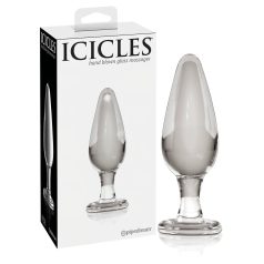 Icicles No. 26 - Tapered Glass Anal Plug (Transparent)