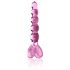 Icicles No. 43 - Beaded Heart Glass Dildo (Pink)