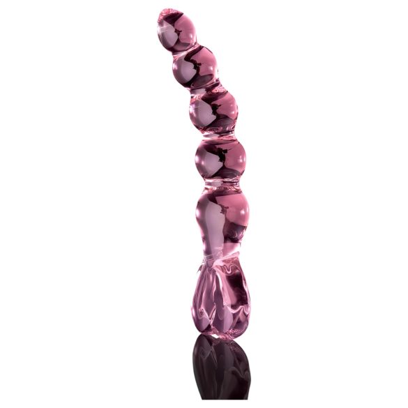 Icicles No. 43 - Beaded Heart Glass Dildo (Pink)