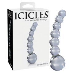Icicles No. 66 - Curved, Bulbous Glass Dildo (Clear)