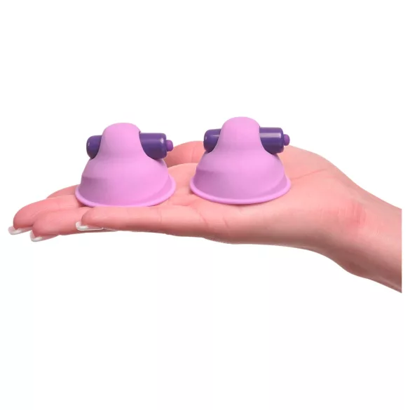 Fantasy For Her vibrating nipple suckers pair - purple