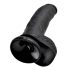 King Cock 9" - Large Suction Cup Dildo with Balls (23cm) - Black